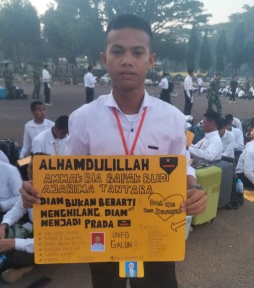 Putra Asal Laiyolo Selayar Lolos Jadi TNI, Bawa Pesan Haru "Diam Jadi Prada"