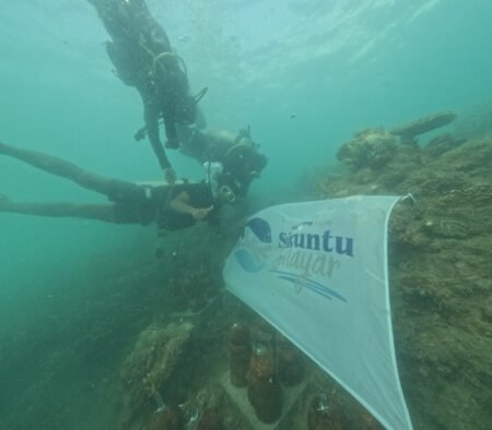 Aksi Nyata di Laut Selayar, Mahasiswa KKN UGM dan Kades Bakhnur Arfandi Bangun Rumah Karang