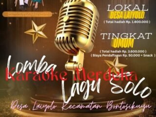 Desa Laiyolo Akan Gelar Lomba Karaoke Merdeka, Berhadiah Jutaan Rupiah