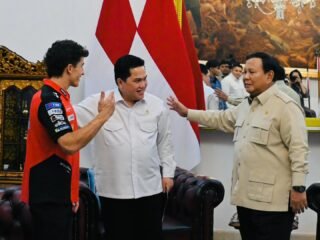 Presiden Prabowo Sambut Marc Marquez dan Dua Bintang Muda Indonesia di Istana Merdeka